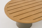 RHODEBELLE Racetrack Oval Outdoor Coffee Table with Mahogany Wood Top