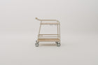 ROLLA 2-Tier Wicker Serving Cart with Castors