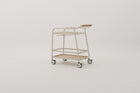 ROLLA 2-Tier Wicker Serving Cart with Castors