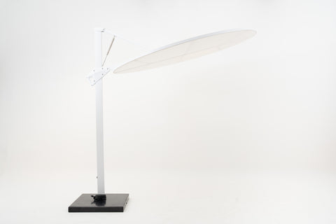 SOLEAF Cantilever Parasol with White Canopy