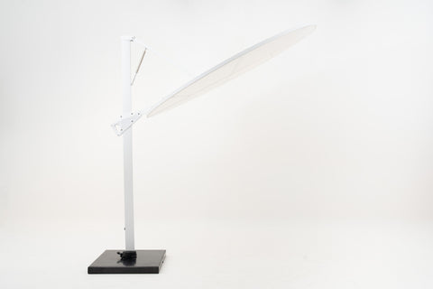 SOLEAF Cantilever Parasol with White Canopy