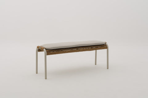 TARAMANTI Wicker Dining Bench with Seat Cushion
