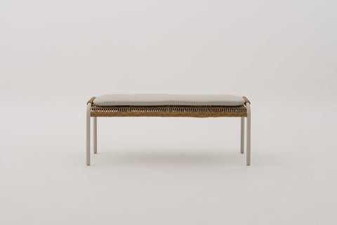 TARAMANTI Wicker Dining Bench with Seat Cushion