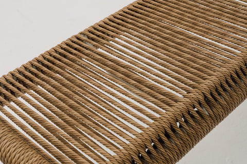TARAMANTI Wicker Dining Bench with Seat Cushion