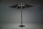 TROPIVUE Centerpost Parasol with Square Canopy & LED Lights