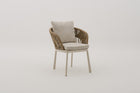 VITORRA Rope Weave Outdoor Dining Armchair with Seat & Back Cushions