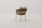 VITORRA Rope Weave Outdoor Dining Armchair with Seat & Back Cushions