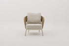 VITORRA Rope Weave Outdoor Lounge Chair with Seat & Back Cushions
