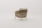 VITORRA Rope Weave Outdoor Lounge Chair with Seat & Back Cushions
