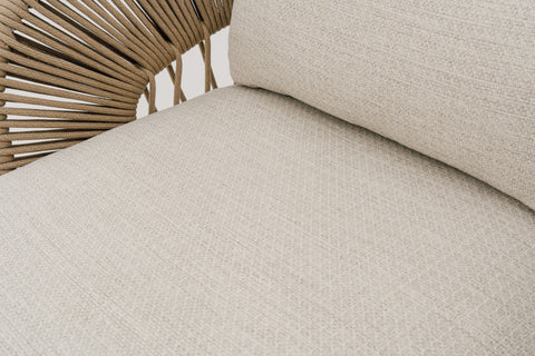 VITORRA Rope Weave Outdoor Dining Armchair with Seat & Back Cushions