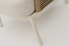 VITORRA Rope Weave Outdoor Lounge Chair with Seat & Back Cushions