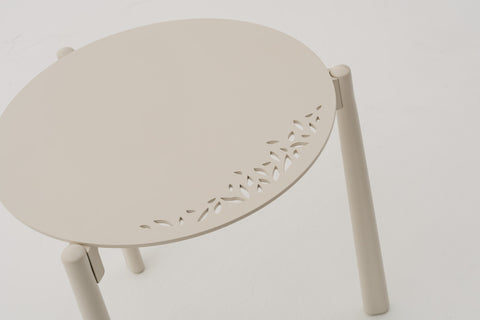 VITORRA Round Side Table with Laser-cut Motifs
