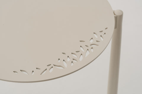 VITORRA Round Side Table with Laser-cut Motifs