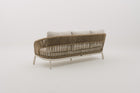 VITORRA 3-Seater Rope Weave Outdoor Sofa with Seat & Back Cushions