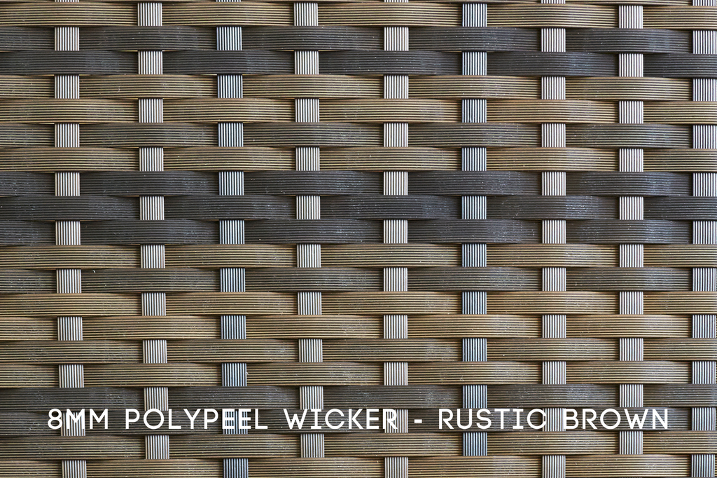 8mm Polypeel Wicker - Rustic Brown