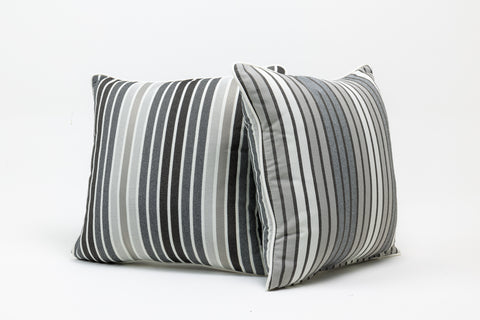 ARTEMIS Outdoor Cushion (Color: Steady Grey-Black / Motif: Stripes)