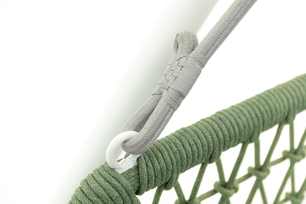 NAKASI Rope Weave Outdoor Double Swing with Canopy