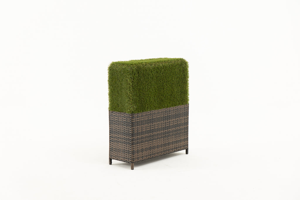 NOLA Planter Box with Artificial Boxwood Hedge