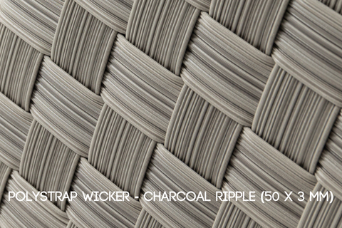 Polystrap Wicker - Charcoal Ripple