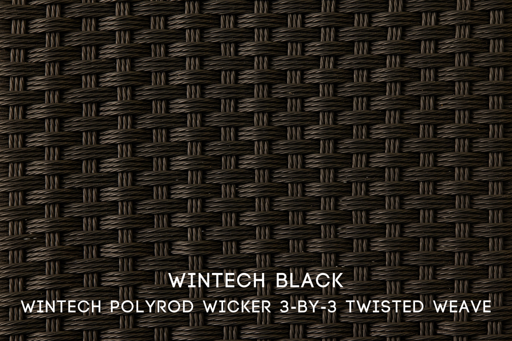 Premium Wintech™ polyrod wicker 3-by-3 twisted weave - WINTECH BLACK